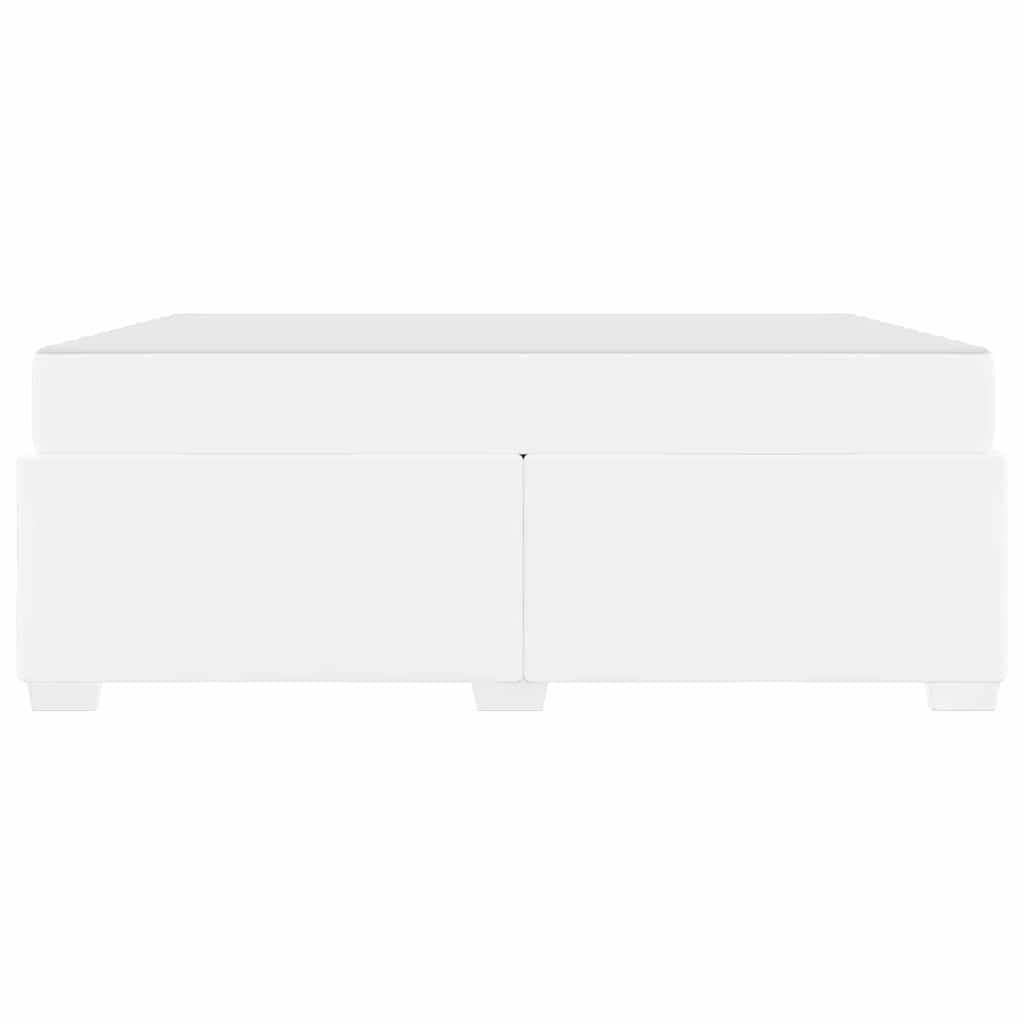 vidaXL Σκελετός Κρεβατιού με στρώμα Λευκό 180 x 200 cm ύφασμα