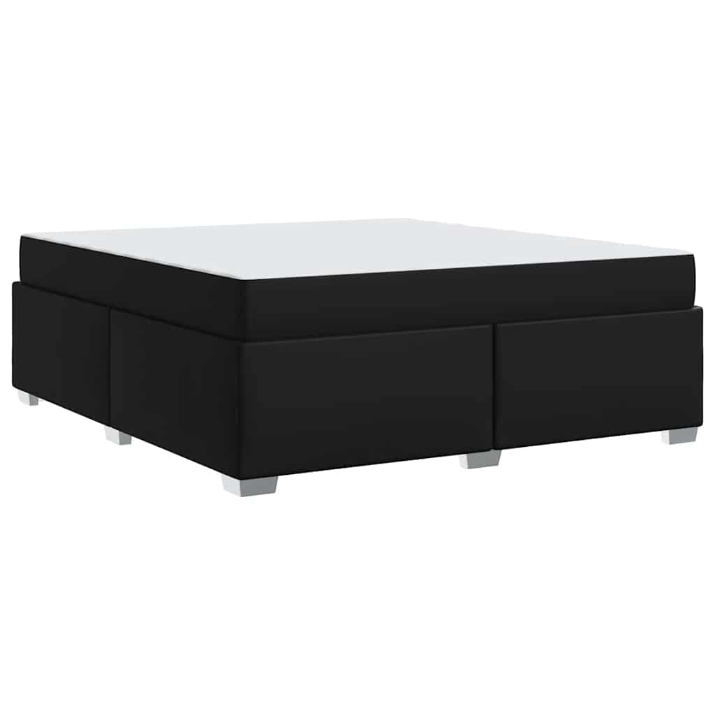 vidaXL Σκελετός Κρεβατιού Μαύρο 200 x 200 cm Τεχνητό δέρμα