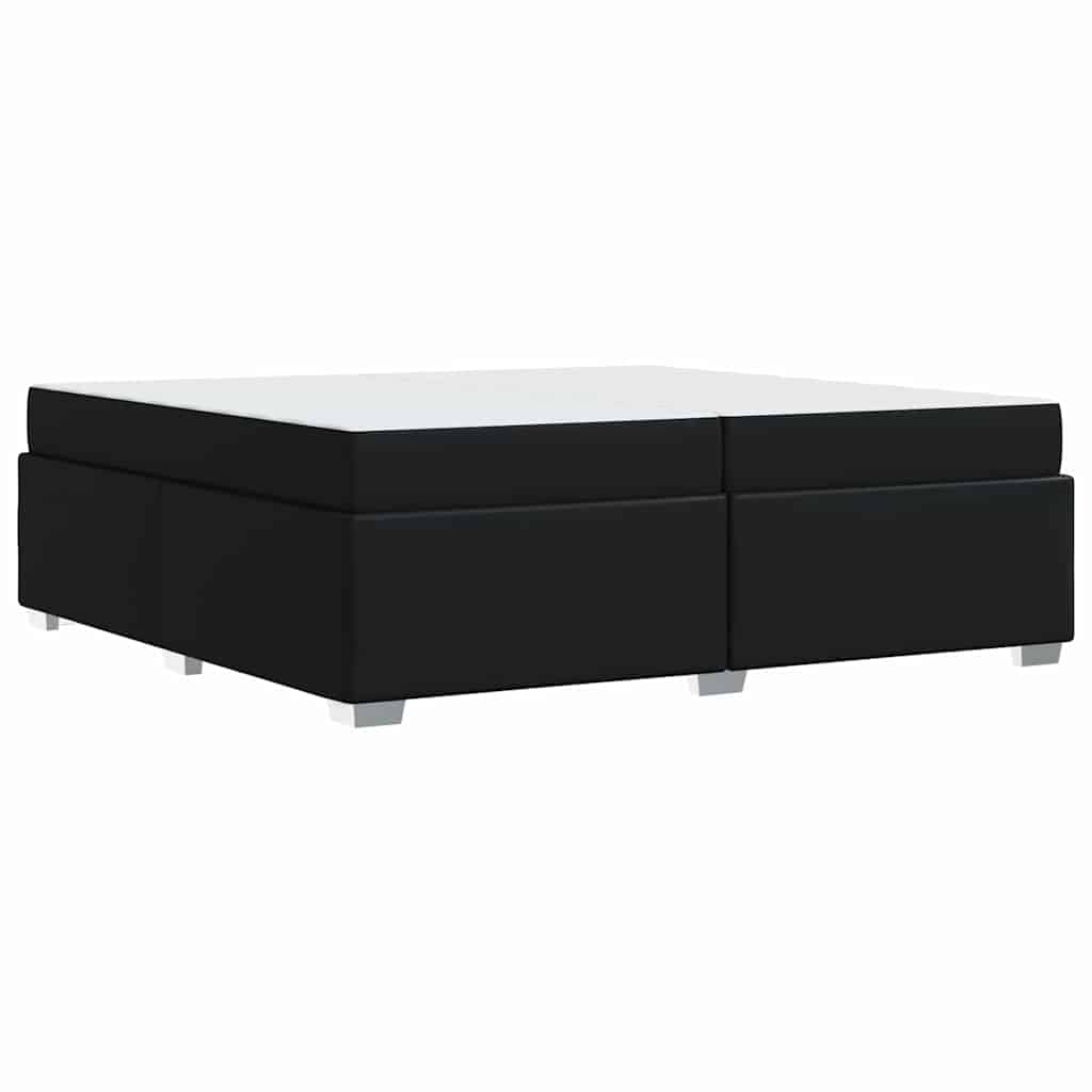 vidaXL Σκελετός Κρεβατιού Μαύρο 200 x 200 cm Τεχνητό δέρμα