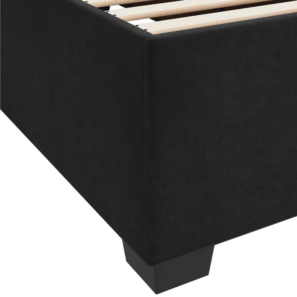vidaXL Σκελετός κρεβατιού με στρώμα Μαύρο 90 x 190 cm Βελούδο