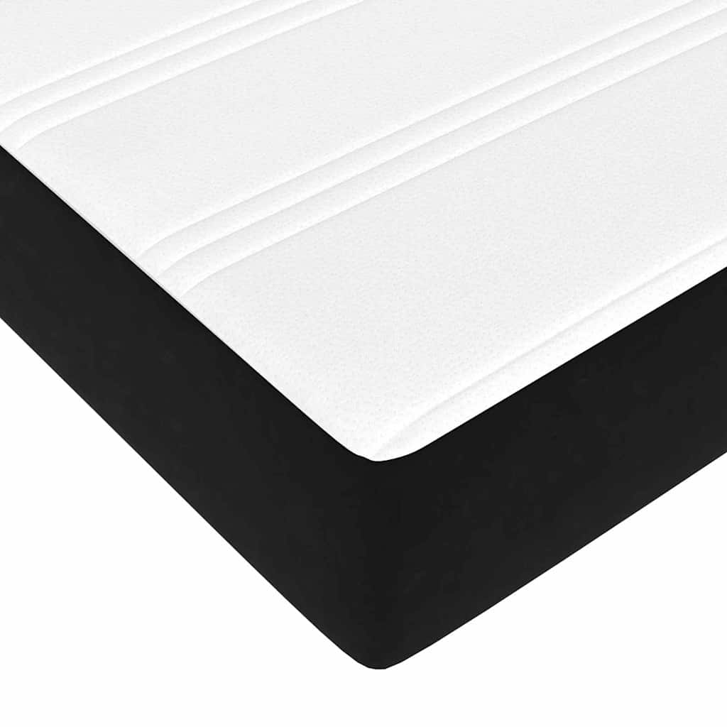 vidaXL Σκελετός κρεβατιού με στρώμα Μαύρο 90 x 190 cm Βελούδο