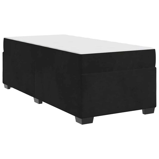vidaXL Σκελετός κρεβατιού με στρώμα Μαύρο 90 x 200 cm Βελούδο