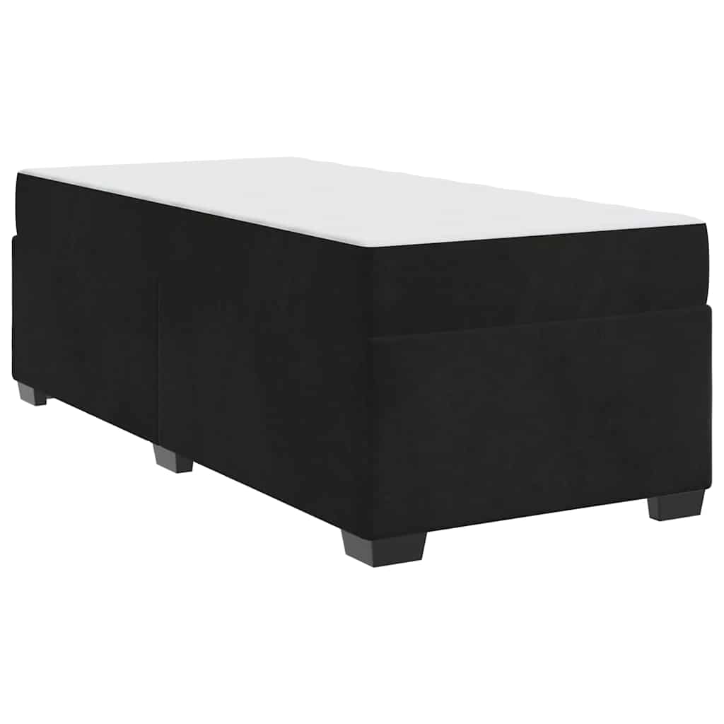 vidaXL Σκελετός κρεβατιού με στρώμα Μαύρο 100 x 200 cm Βελούδο
