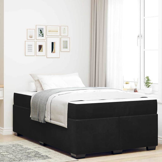 vidaXL Σκελετός κρεβατιού με στρώμα Μαύρο 120 x 190 cm Βελούδο