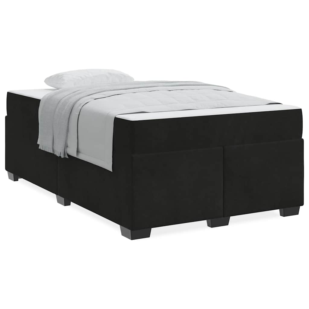 vidaXL Σκελετός κρεβατιού με στρώμα Μαύρο 120 x 190 cm Βελούδο