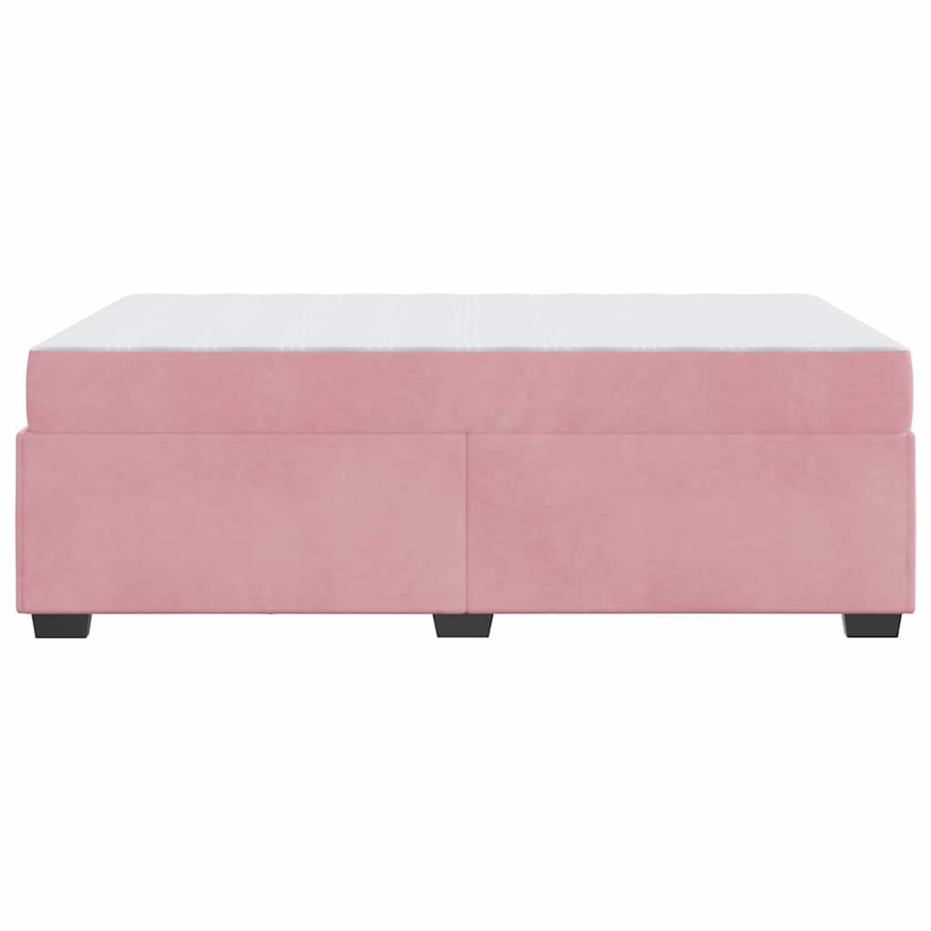 vidaXL Σκελετός Κρεβατιού με στρώμα Ροζ 120 x 190 cm ύφασμα