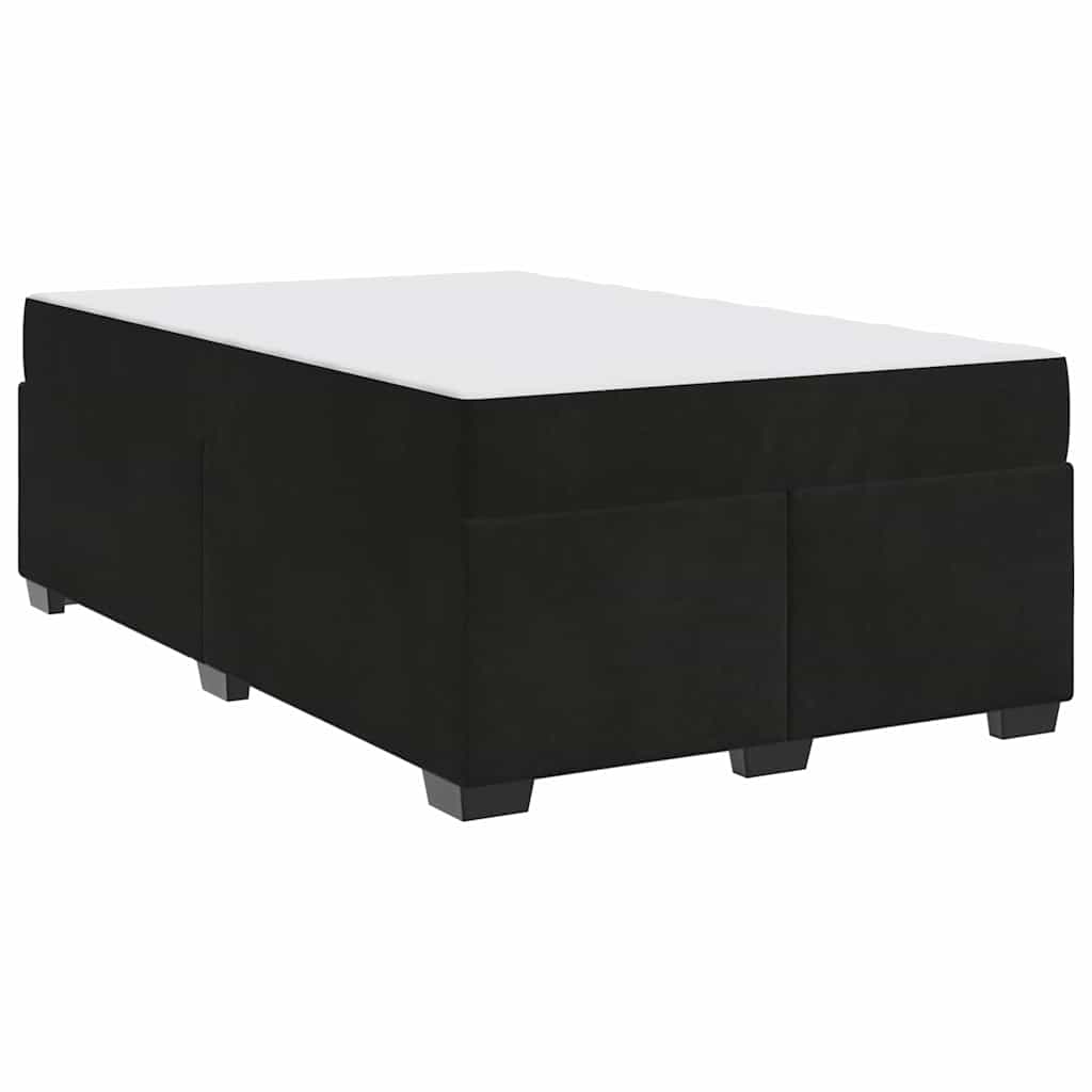 vidaXL Σκελετός κρεβατιού με στρώμα Μαύρο 120 x 200 cm Βελούδο
