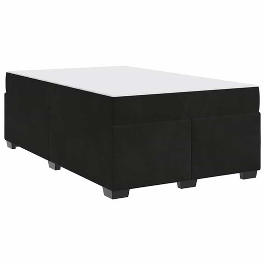 vidaXL Σκελετός κρεβατιού με στρώμα Μαύρο 120 x 200 cm Βελούδο