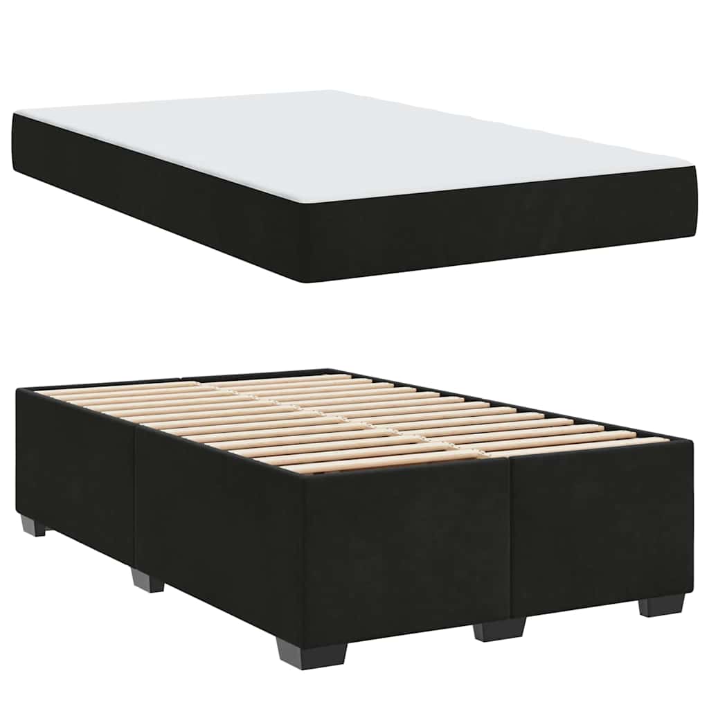 vidaXL Σκελετός κρεβατιού με στρώμα Μαύρο 120 x 200 cm Βελούδο
