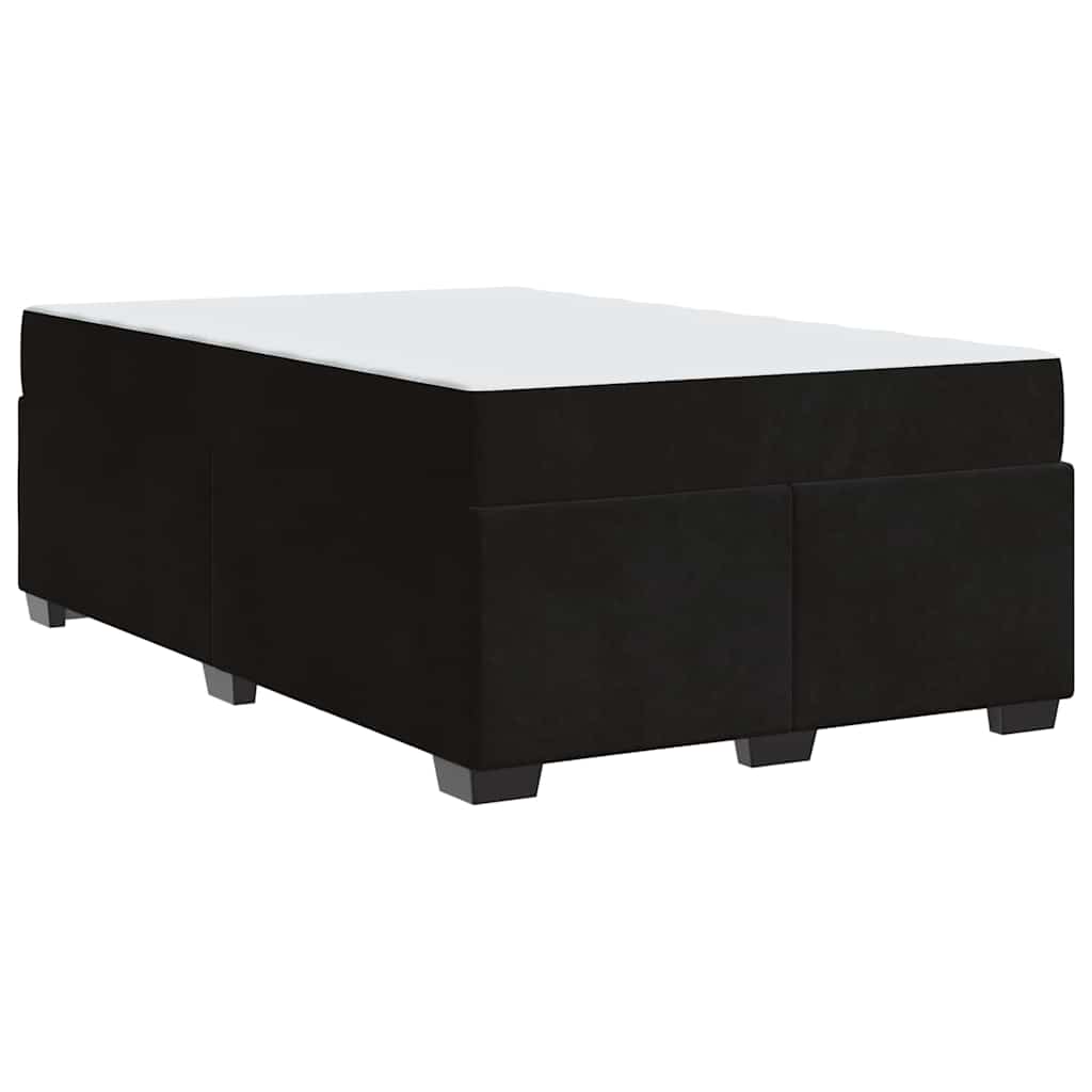vidaXL Σκελετός κρεβατιού με στρώμα Μαύρο 120 x 200 cm Βελούδο
