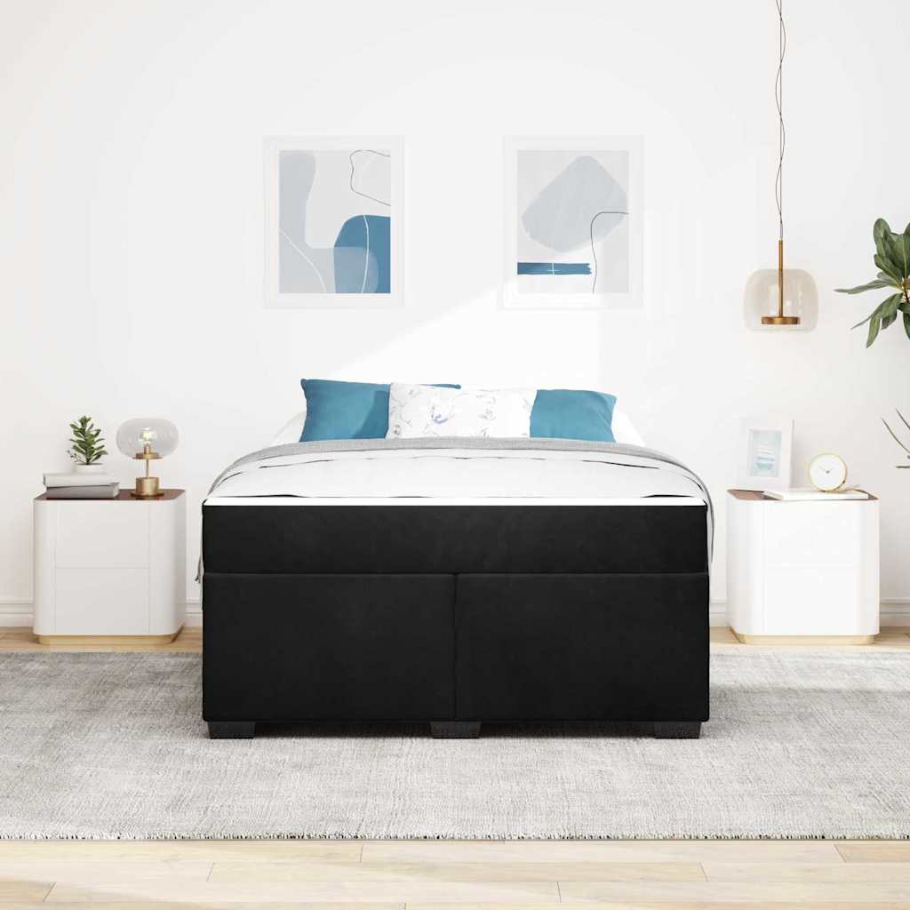 vidaXL Σκελετός κρεβατιού με στρώμα Μαύρο 160 x 200 cm Βελούδο
