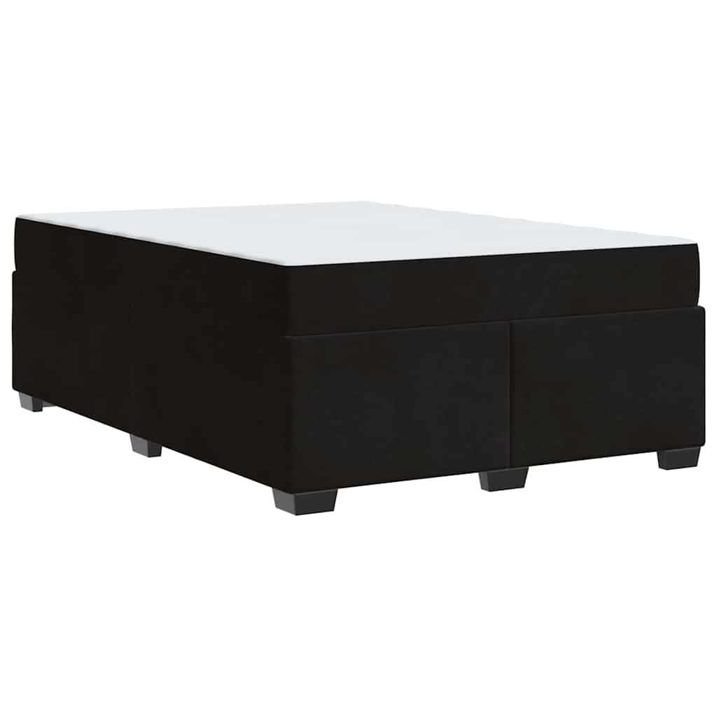 vidaXL Σκελετός κρεβατιού με στρώμα Μαύρο 160 x 200 cm Βελούδο
