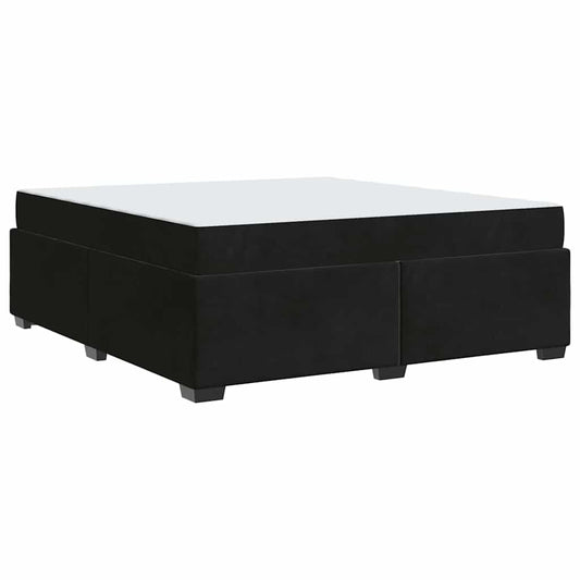 vidaXL Σκελετός Κρεβατιού με στρώμα Μαύρο 180 x 200 cm Βελούδο