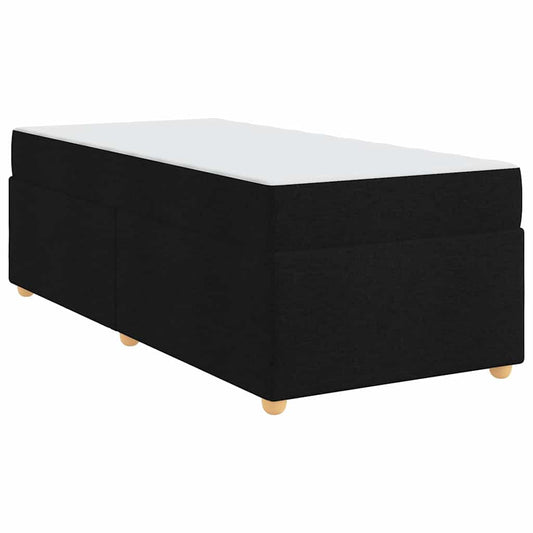 vidaXL Σκελετός Κρεβατιού με στρώμα Μαύρο 80 x 200 cm ύφασμα