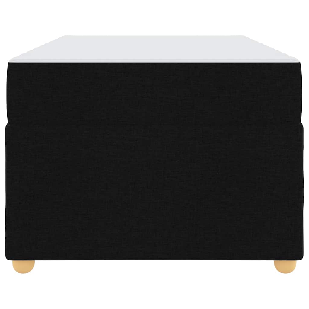 vidaXL Σκελετός Κρεβατιού με στρώμα Μαύρο 80 x 200 cm ύφασμα