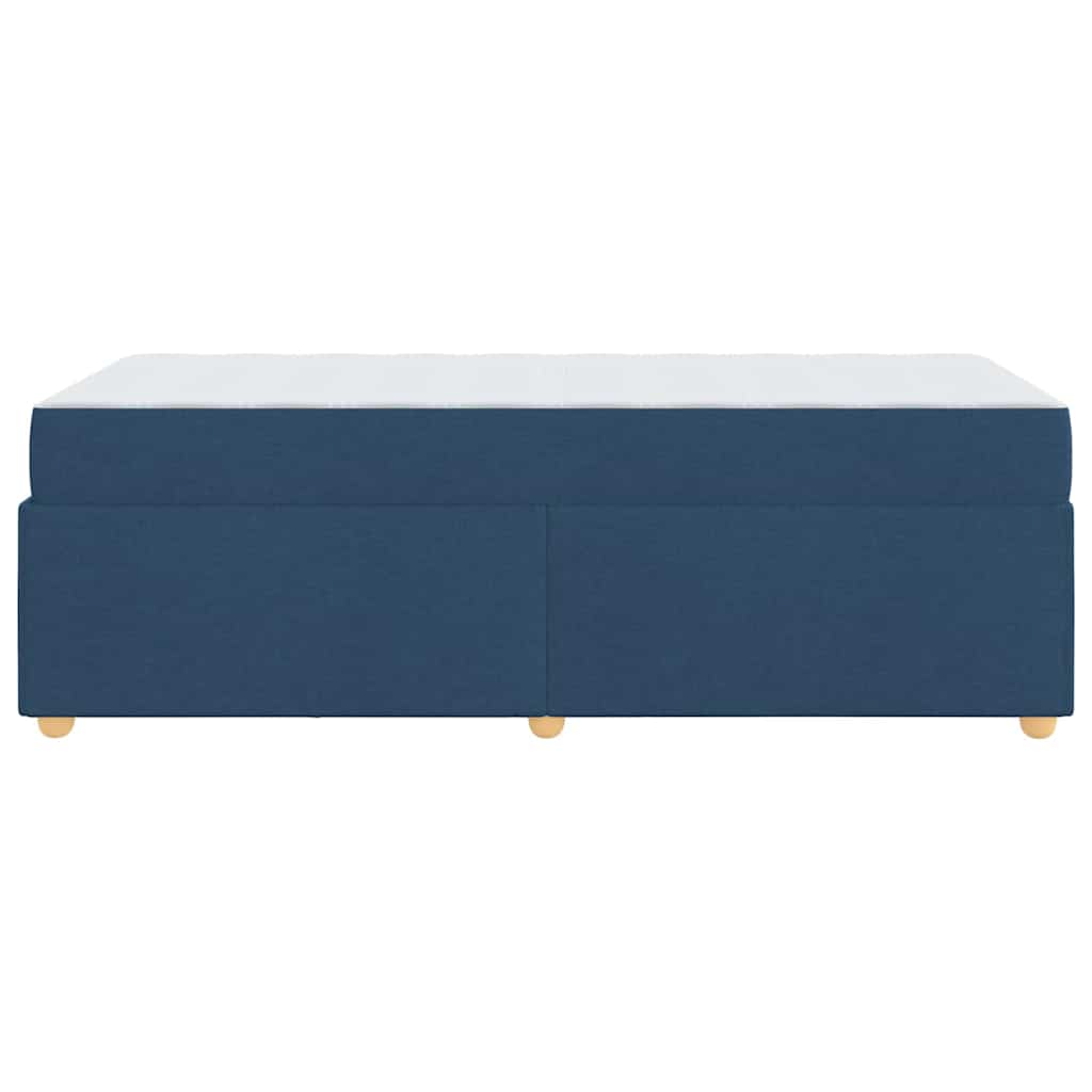 vidaXL Σκελετός Κρεβατιού με στρώμα Μπλε 80 x 200 cm ύφασμα