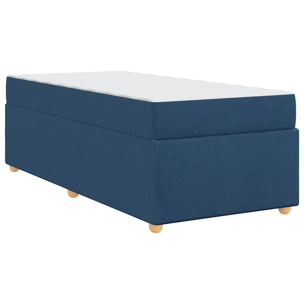 vidaXL Σκελετός Κρεβατιού με στρώμα Μπλε 90 x 190 cm ύφασμα