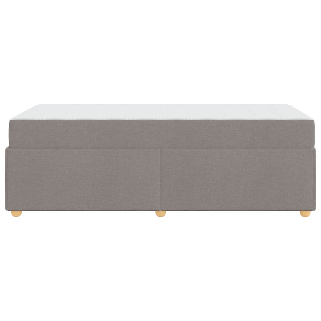 vidaXL Σκελετός Κρεβατιού με στρώμα Taupe 90 x 200 cm ύφασμα