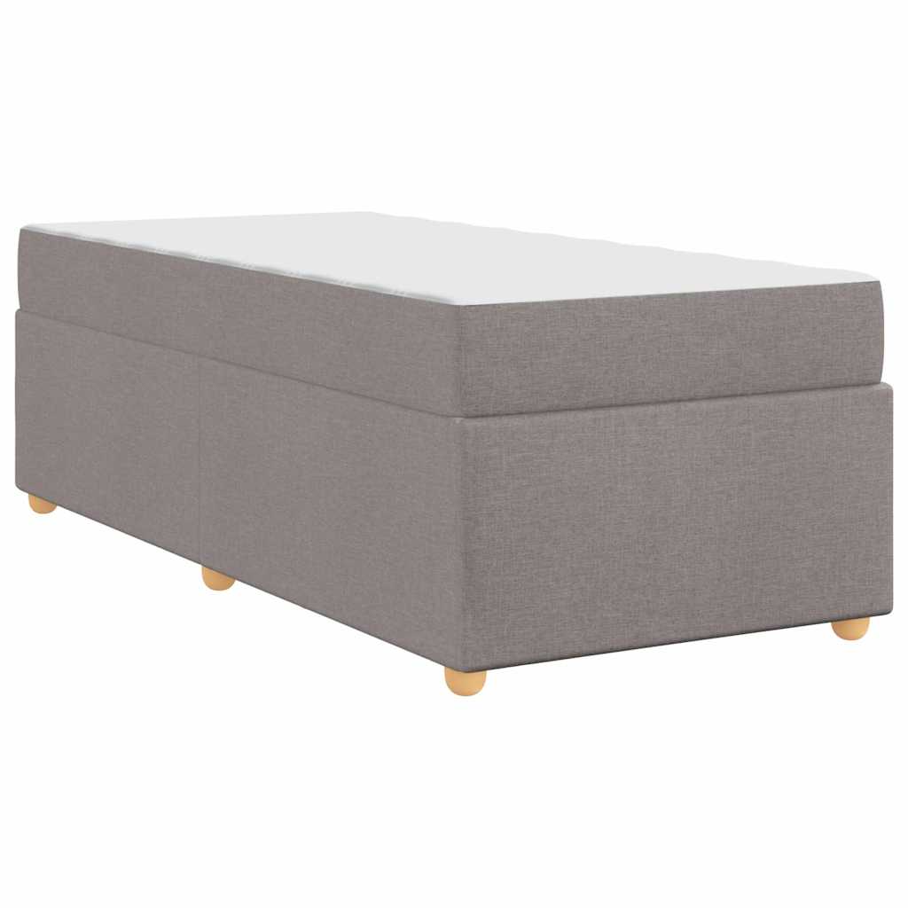vidaXL Σκελετός Κρεβατιού με στρώμα Taupe 100 x 200 cm ύφασμα