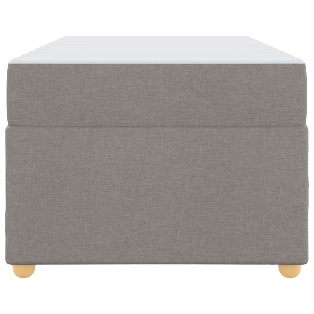 vidaXL Σκελετός Κρεβατιού με στρώμα Taupe 100 x 200 cm ύφασμα