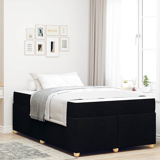 vidaXL Σκελετός Κρεβατιού με στρώμα Μαύρο 120 x 190 cm ύφασμα