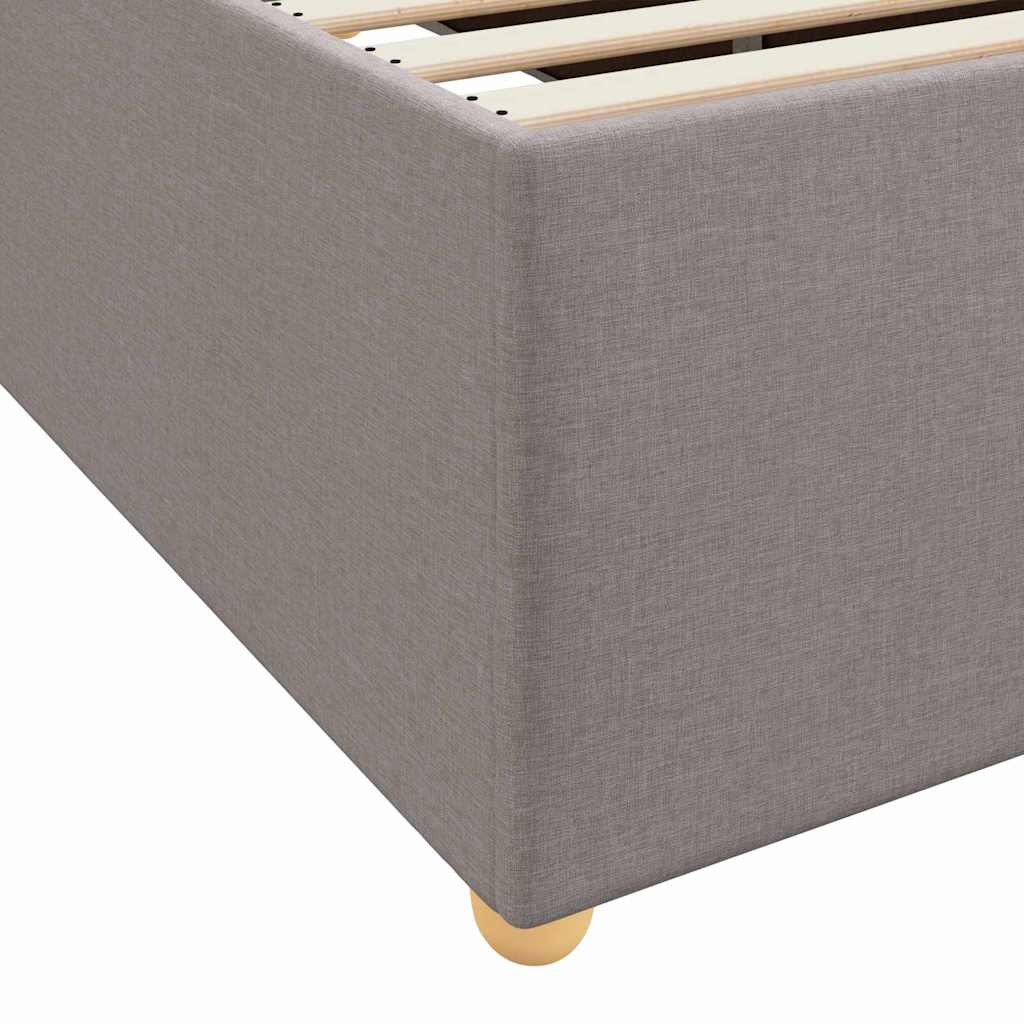 vidaXL Σκελετός Κρεβατιού με στρώμα Taupe 120 x 190 cm ύφασμα