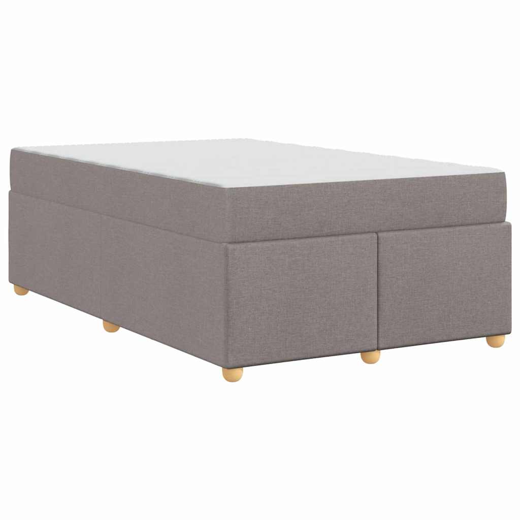 vidaXL Σκελετός Κρεβατιού με στρώμα Taupe 120 x 190 cm ύφασμα
