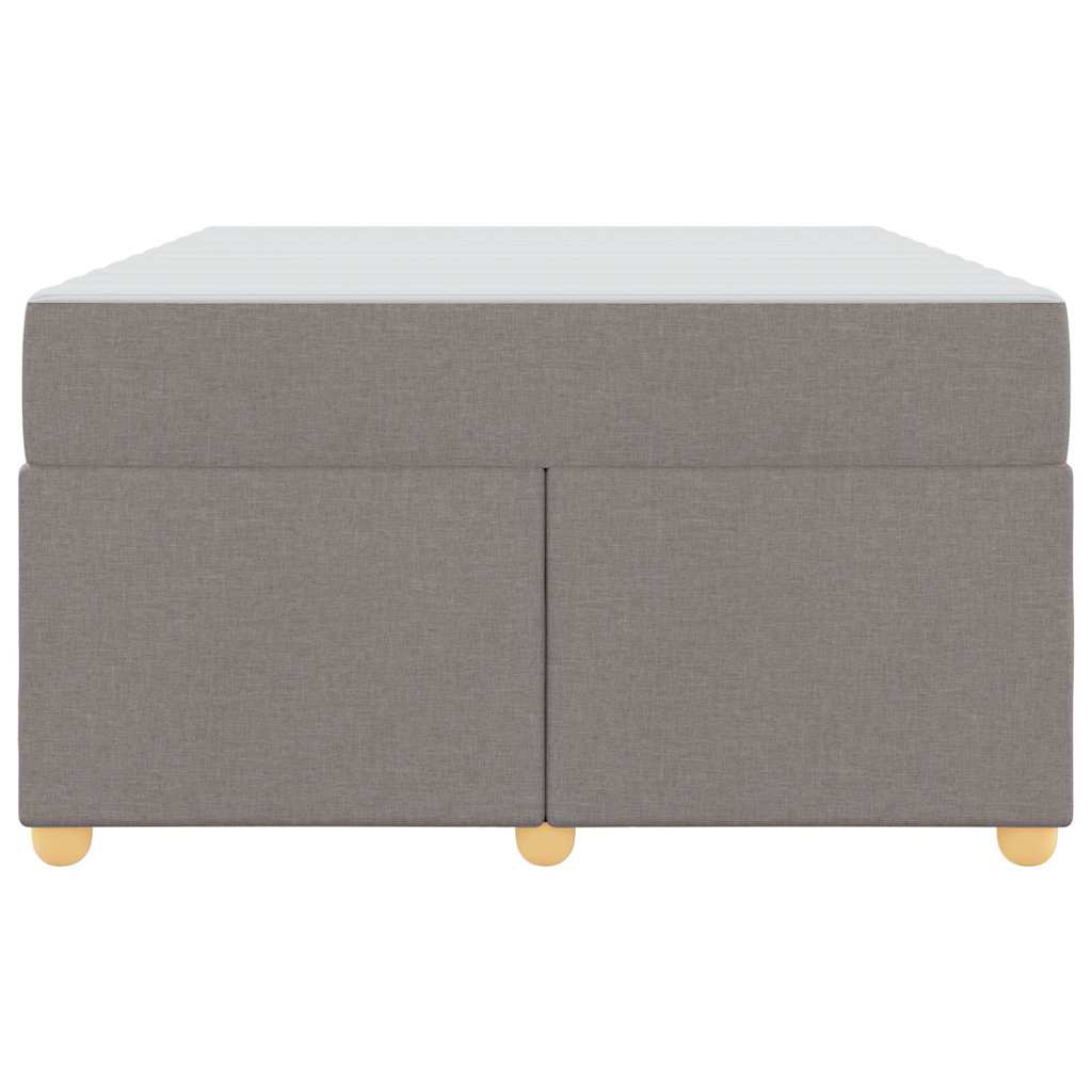 vidaXL Σκελετός Κρεβατιού με στρώμα Taupe 120 x 190 cm ύφασμα