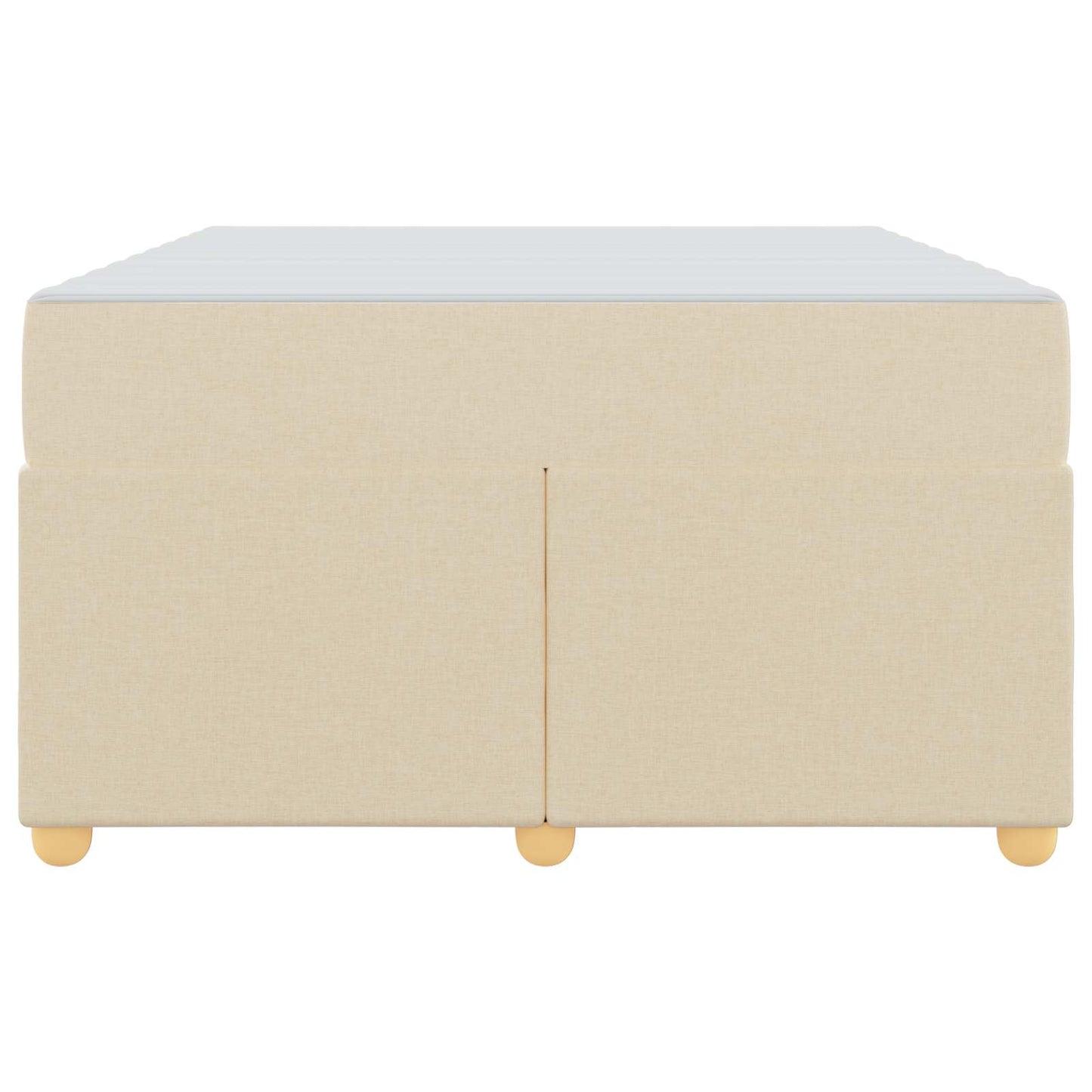 vidaXL Σκελετός Κρεβατιού με στρώμα Κρεμ 120 x 190 cm ύφασμα