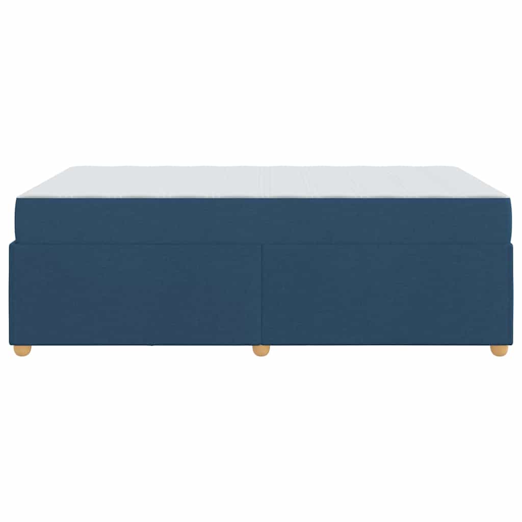 vidaXL Σκελετός Κρεβατιού με στρώμα Μπλε 120 x 190 cm ύφασμα