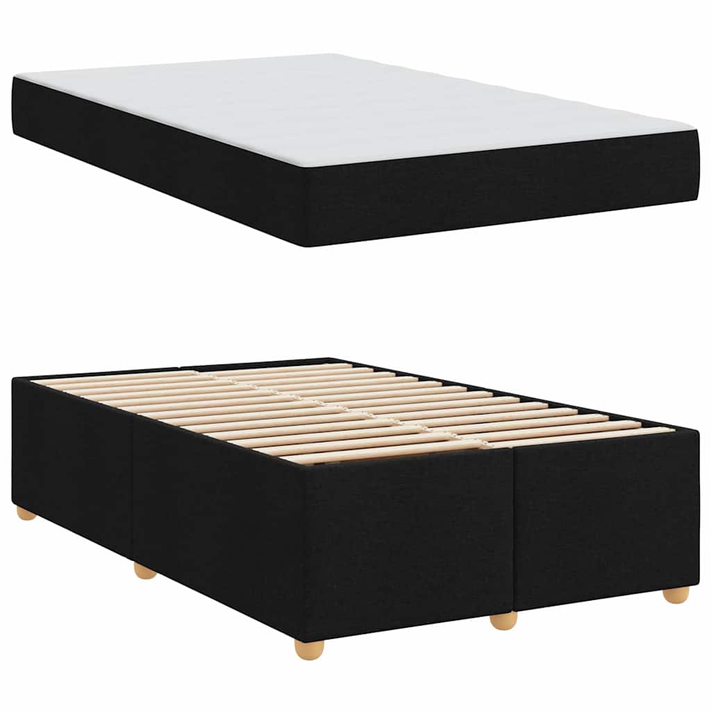 vidaXL Σκελετός Κρεβατιού με στρώμα Μαύρο 120 x 200 cm ύφασμα