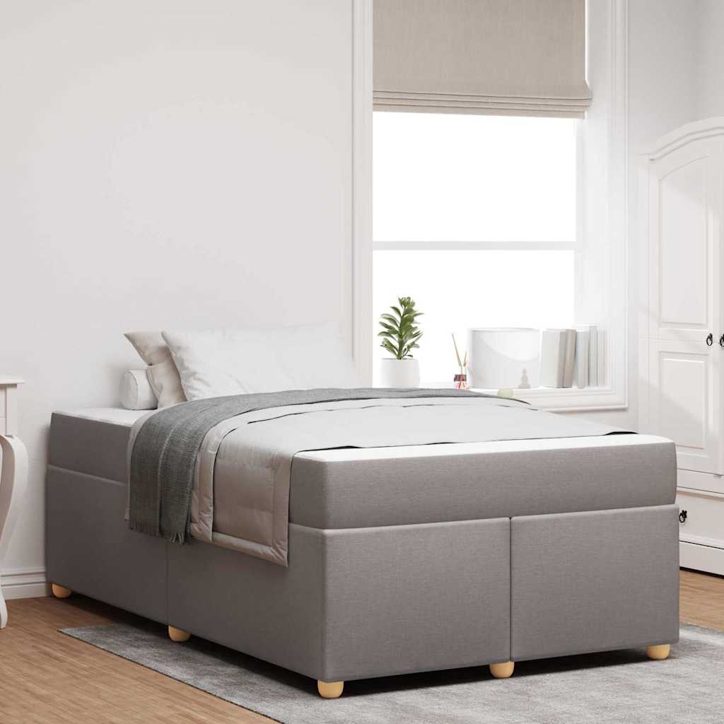vidaXL Σκελετός Κρεβατιού με στρώμα Taupe 120 x 200 cm ύφασμα