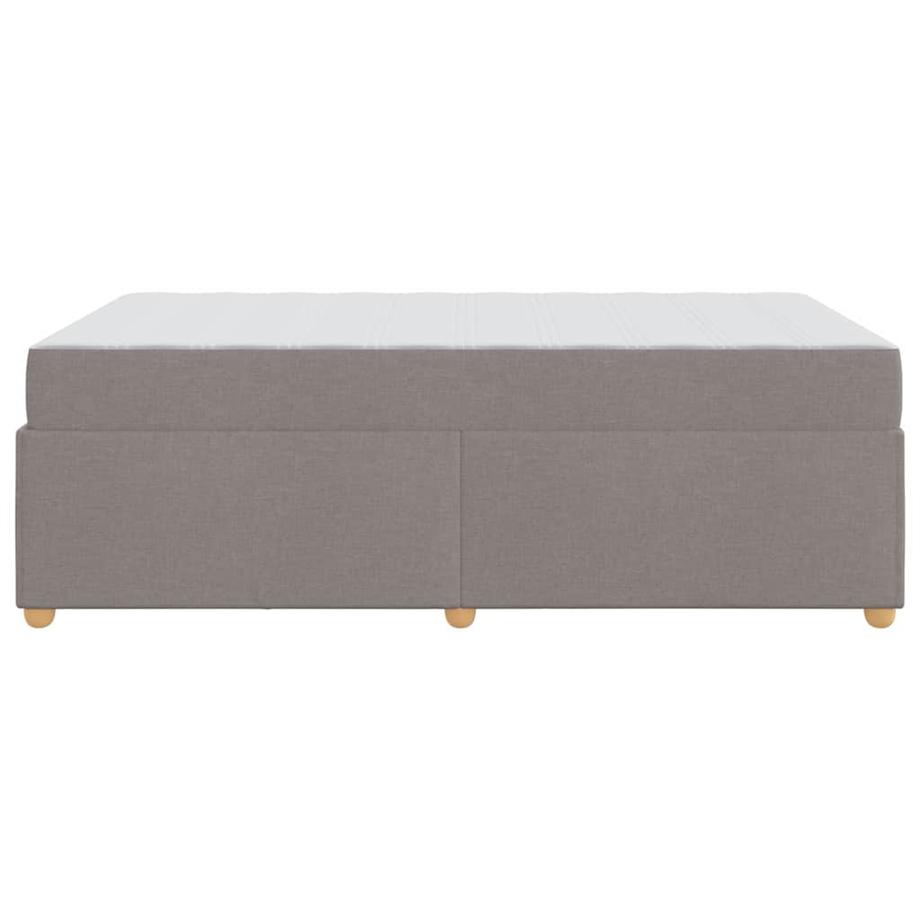 vidaXL Σκελετός Κρεβατιού με στρώμα Taupe 120 x 200 cm ύφασμα