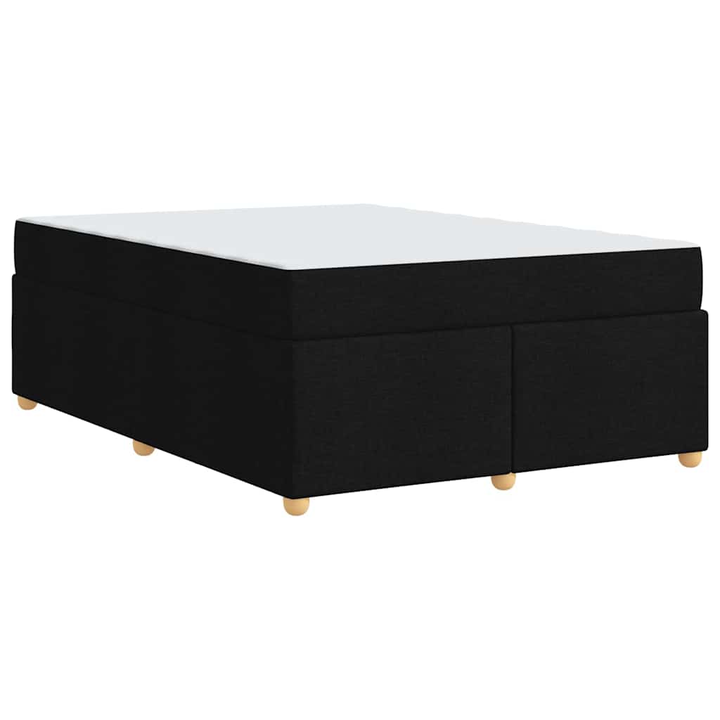 vidaXL Σκελετός Κρεβατιού με στρώμα Μαύρο 140 x 200 cm ύφασμα