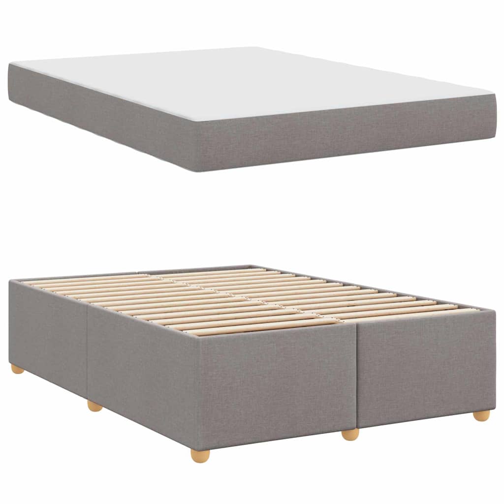 vidaXL Σκελετός Κρεβατιού με στρώμα Taupe 160 x 200 cm ύφασμα