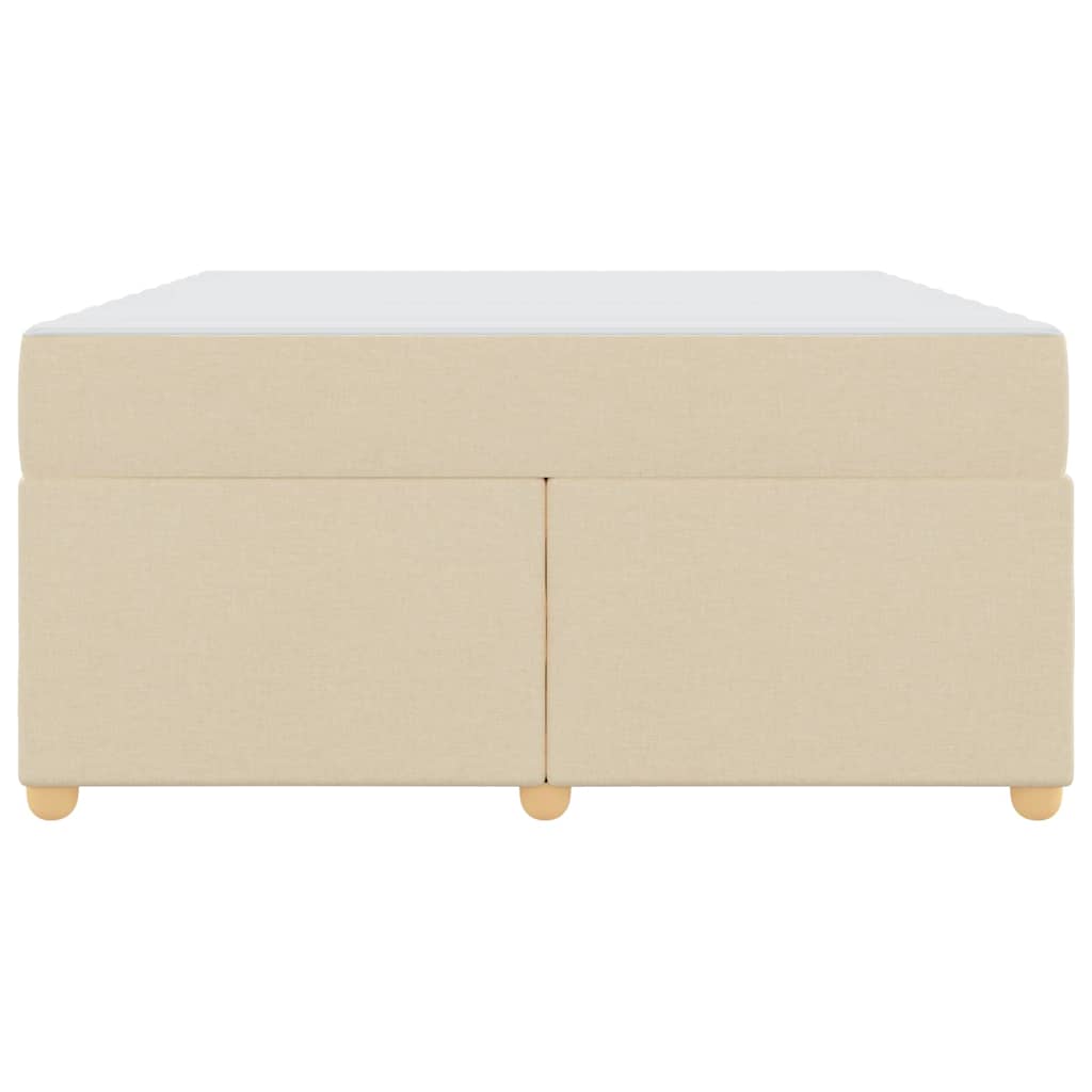 vidaXL Σκελετός Κρεβατιού με στρώμα Κρεμ 160 x 200 cm ύφασμα