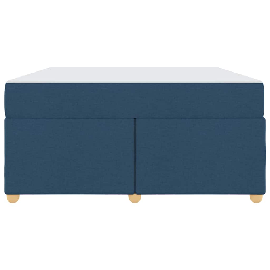 vidaXL Σκελετός Κρεβατιού με στρώμα Μπλε 160 x 200 cm ύφασμα