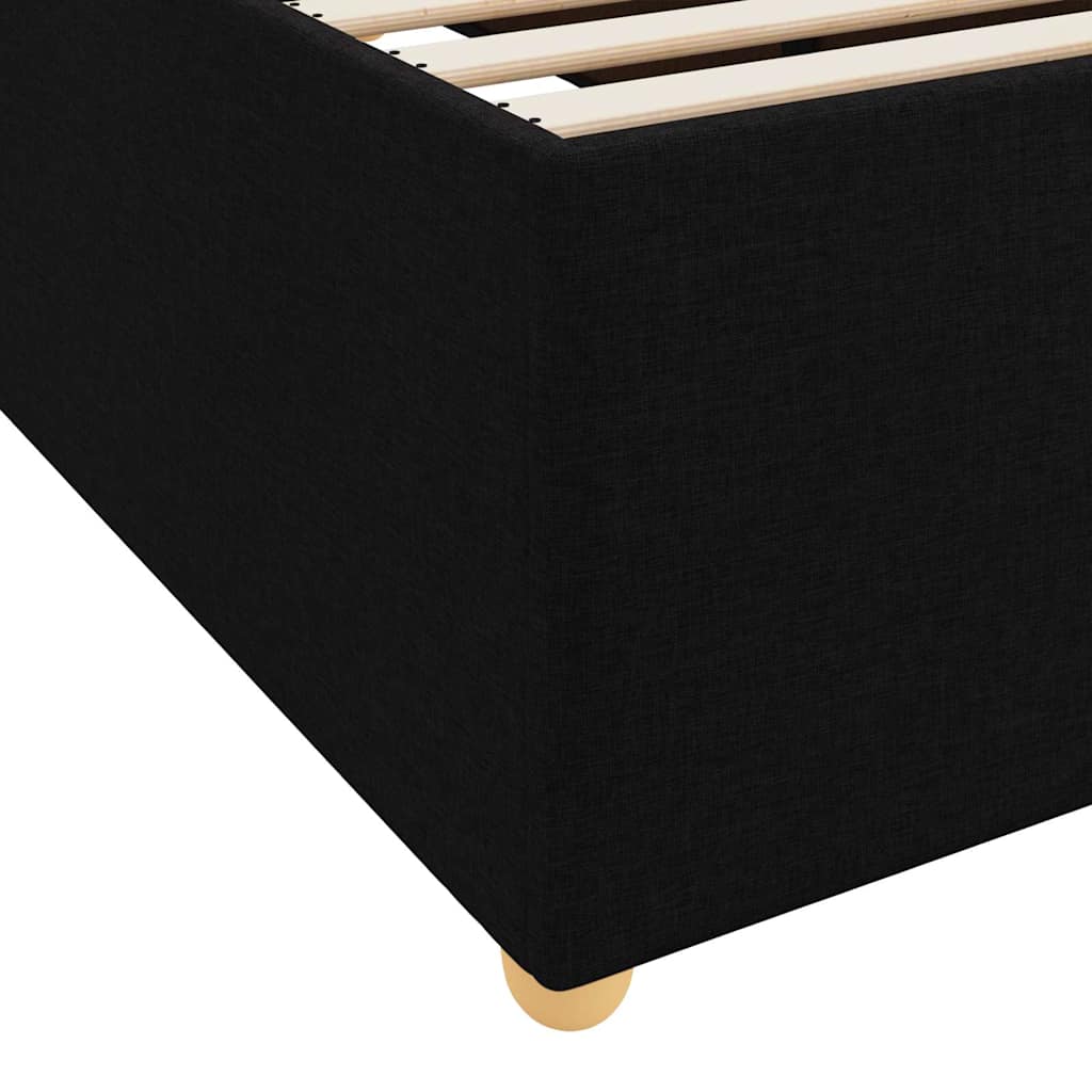 vidaXL Σκελετός Κρεβατιού με στρώμα Μαύρο 180 x 200 cm ύφασμα