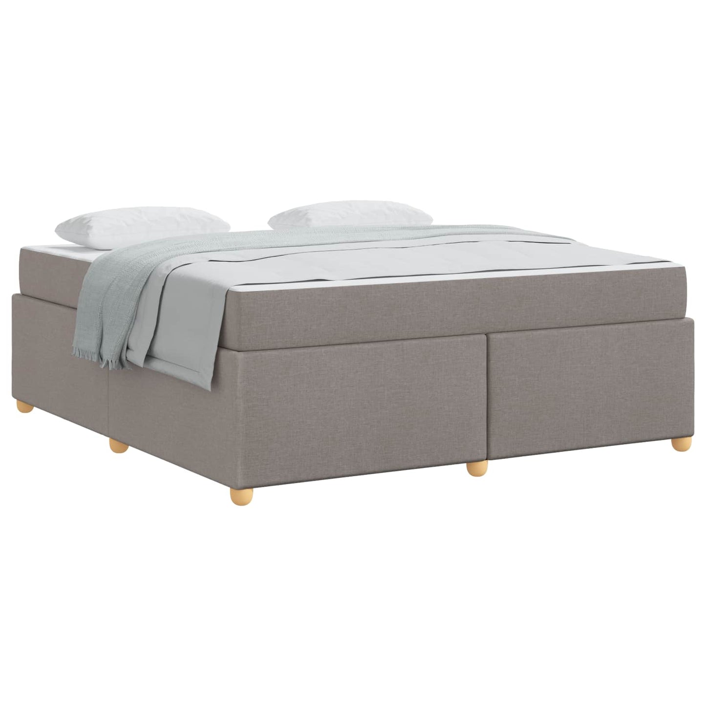 vidaXL Σκελετός Κρεβατιού με στρώμα Taupe 180 x 200 cm ύφασμα