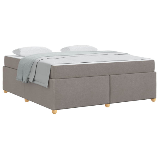 vidaXL Σκελετός Κρεβατιού με στρώμα Taupe 180 x 200 cm ύφασμα