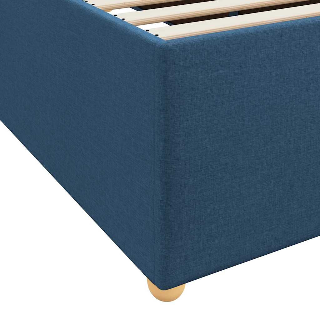 vidaXL Σκελετός Κρεβατιού με στρώμα Μπλε 180 x 200 cm ύφασμα