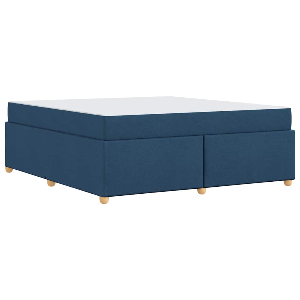 vidaXL Σκελετός Κρεβατιού με στρώμα Μπλε 180 x 200 cm ύφασμα