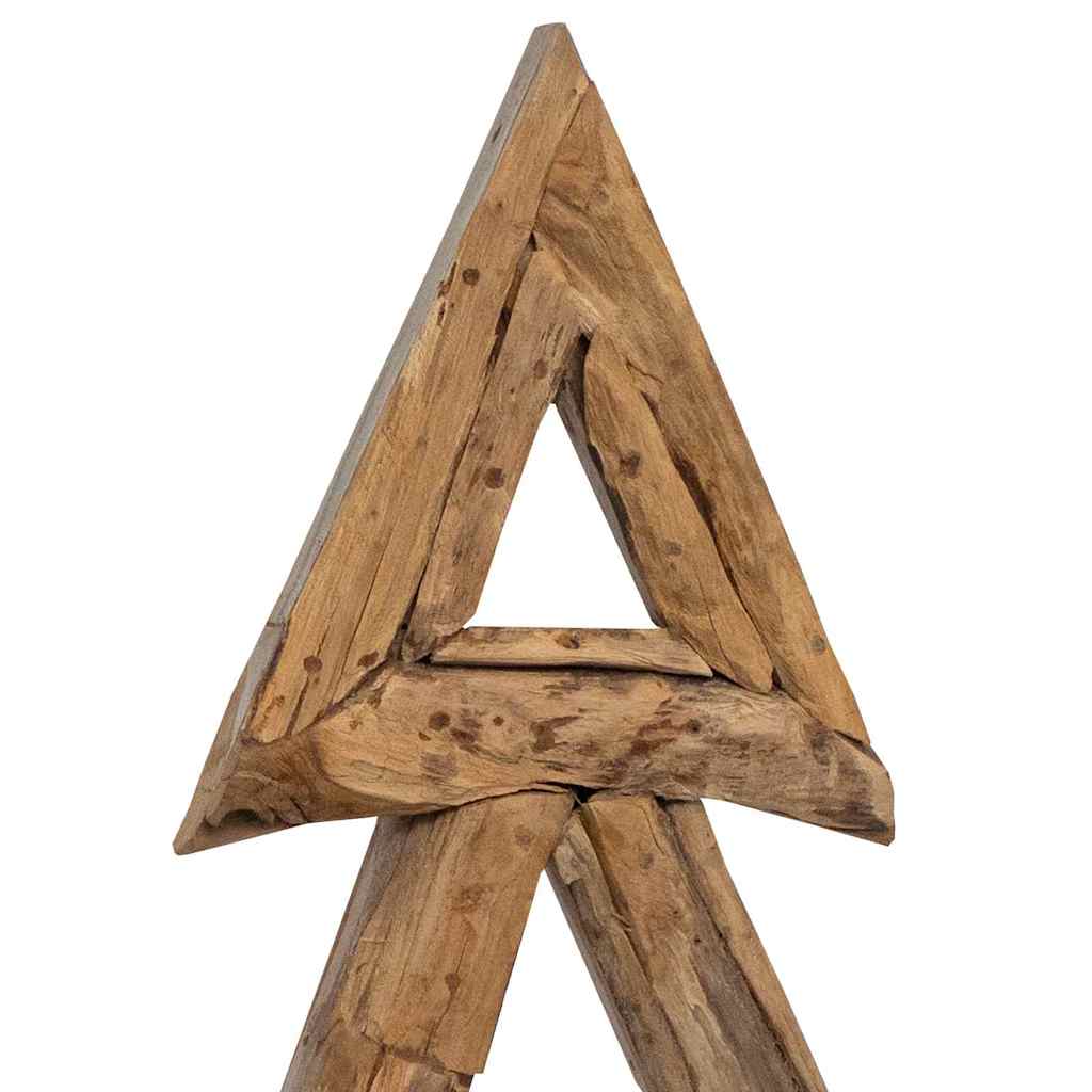 vidaXL Χριστουγεννιάτικο Δέντρο με βάση Καφέ 90 cm Μασίφ ξύλο teak