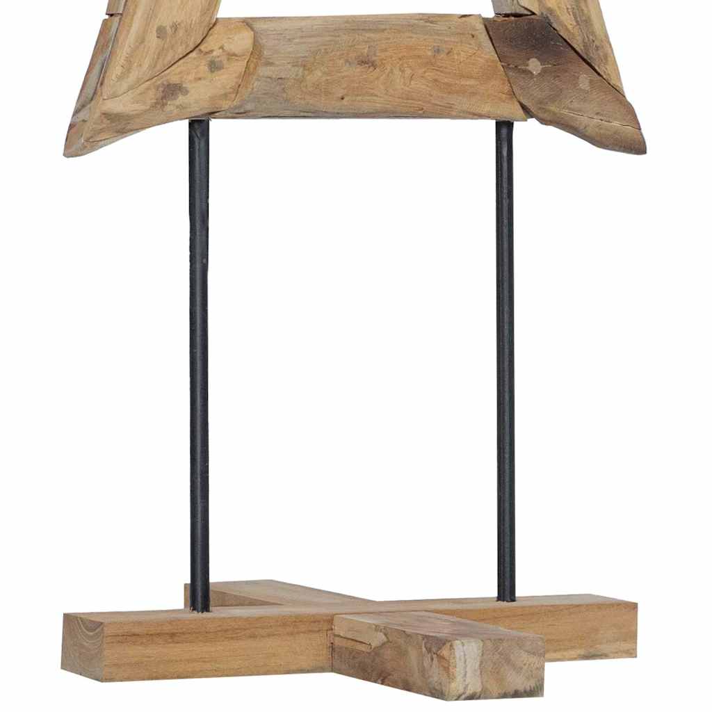 vidaXL Χριστουγεννιάτικο Δέντρο με βάση Καφέ 120 cm Μασίφ ξύλο teak