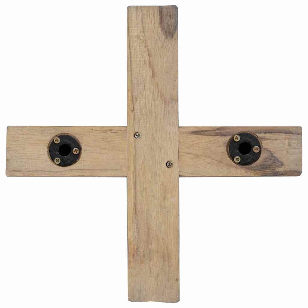 vidaXL Χριστουγεννιάτικο Δέντρο με βάση Καφέ 120 cm Μασίφ ξύλο teak