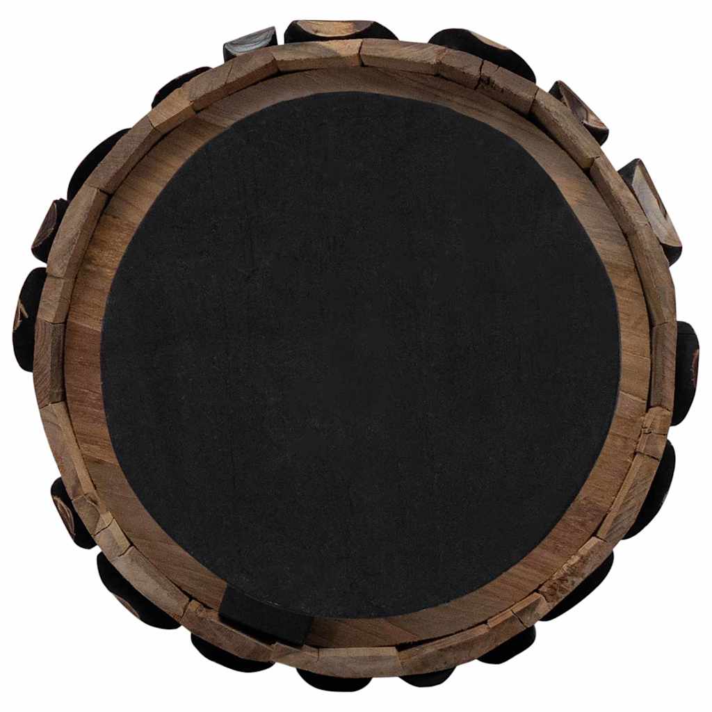 vidaXL Χριστουγεννιάτικο Δέντρο με βάση Καφέ 120 cm Μασίφ ξύλο teak