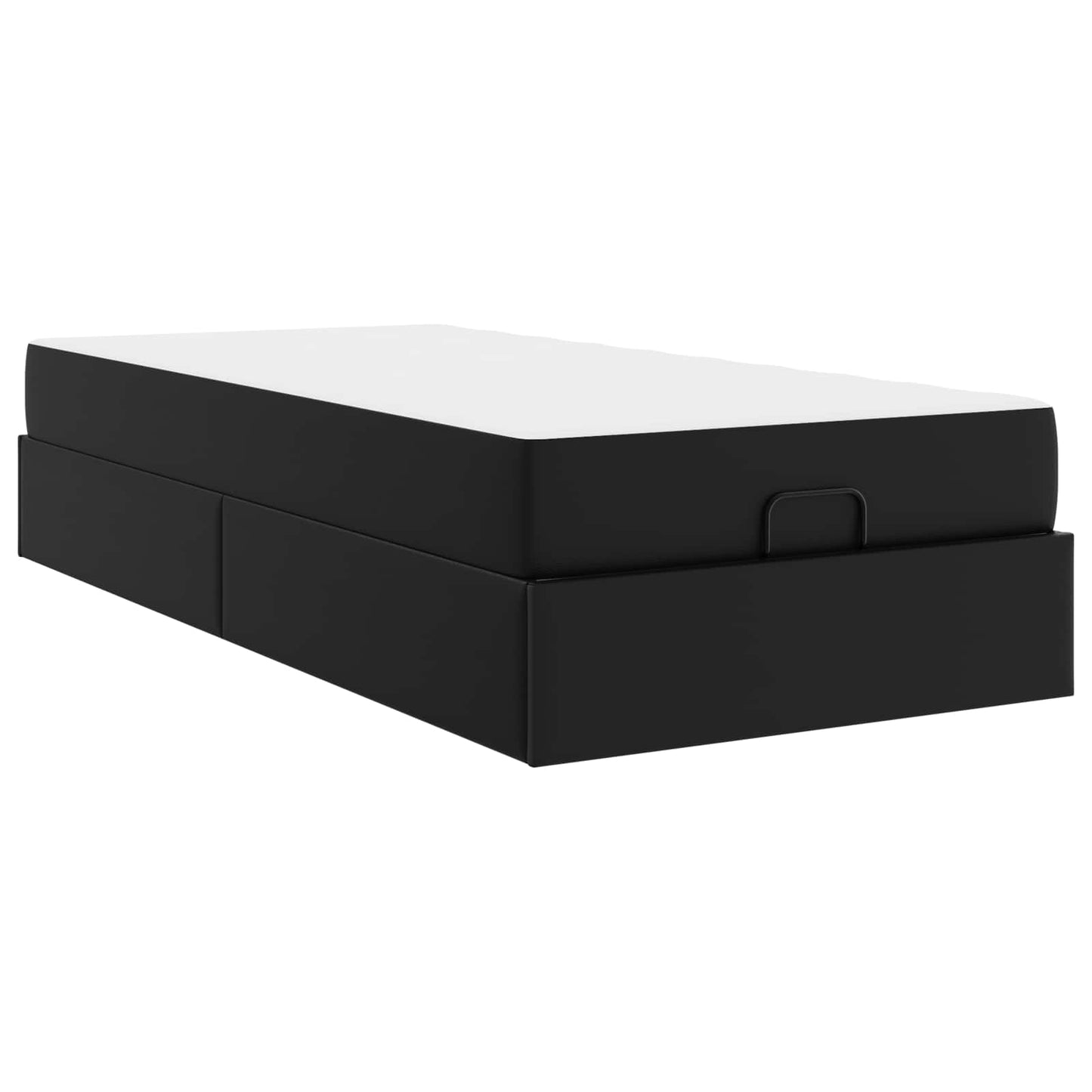 vidaXL Σκελετός κρεβατιού με στρώμα Άλλο 2 pcs Μαύρο PVC