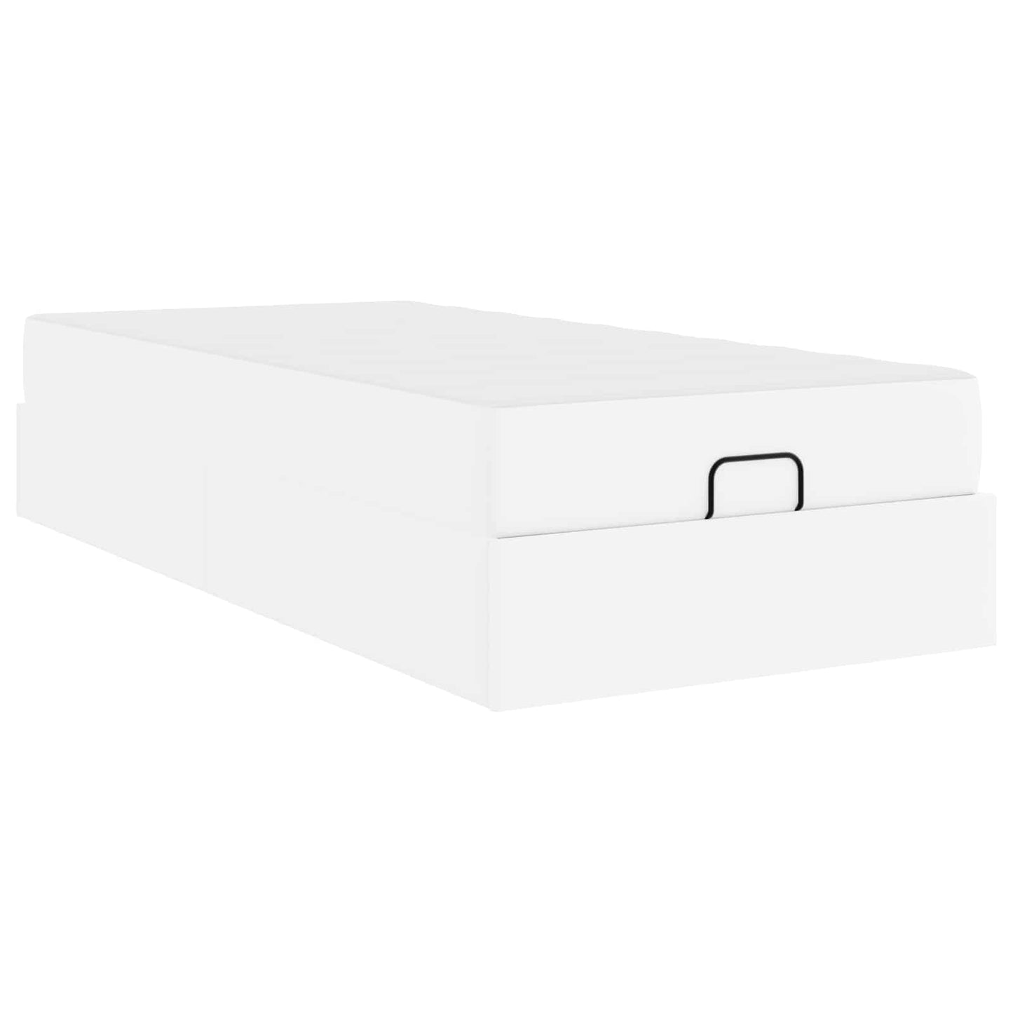 vidaXL Σκελετός κρεβατιού με στρώμα με στρώμα 2 pcs Λευκό PVC