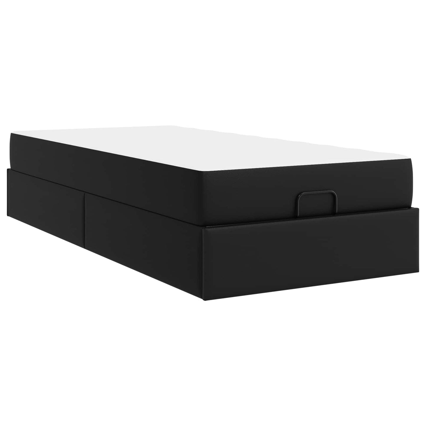 vidaXL Σκελετός κρεβατιού με στρώμα Άλλο 2 pcs Μαύρο PVC
