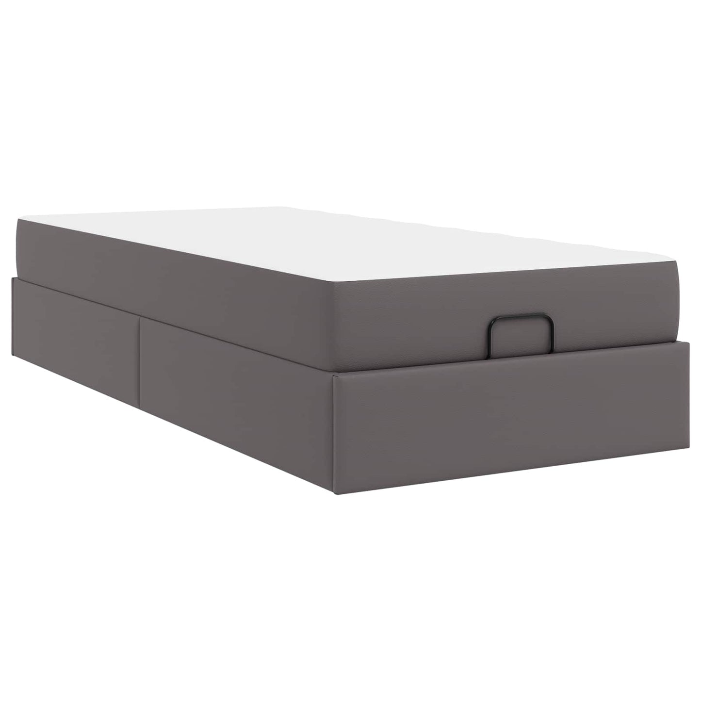 vidaXL Σκελετός κρεβατιού με στρώμα Άλλο 2 pcs Γκρι PVC